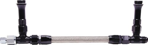 Allstar Performance Fuel Lines ALL26168 Line, Stainless Steel, Natural, Braided Flex Line, Holley, Male Threads, -8 AN Inlet, Each