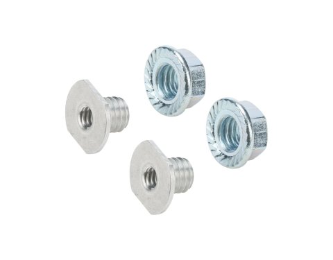 Allstar Performance Threaded Nut Inserts ALL18548 Inserts, Threaded, 1/4-20 in., Aluminum, Natural, 3/8 in. Hole Size, Pair