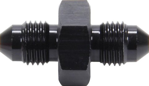 Allstar Performance Union Fittings ALL50090 and Adapters, Fittings, Straight, Aluminum, Black Anodized, -3 AN Male AN, -3 AN Male AN, Each