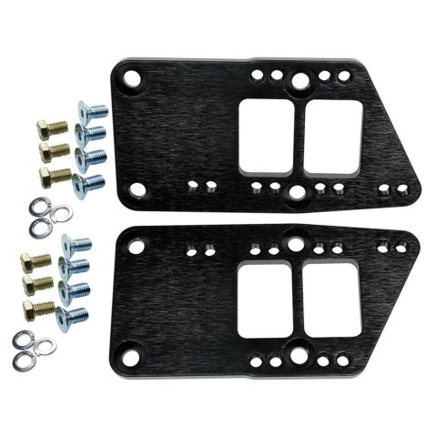 Allstar Performance Motor Mounts ALL38084 Mount Conversion Plates, Non-Adjustable, Aluminum, Black Anodized, Chevy, LS, Pair