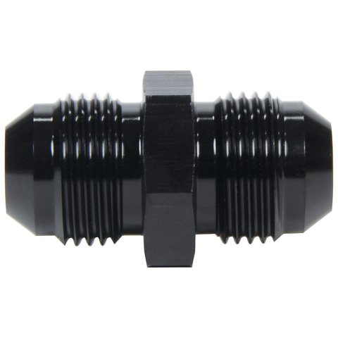 Allstar Performance AN Flare Adapter Fittings ALL49712 Fitting, Adapter, Union, Aluminum, Black Anodized, Straight, Swivel, -6 AN, Male Threads, Each