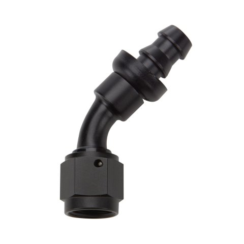 Allstar Performance Hose Ends ALL49436 End Pushlock Black Aluminum 45 Deg Elbow -16
