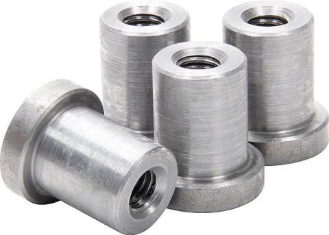 Allstar Performance Weld-On Nuts ALL18550 Nuts, Steel, Natural, 3/8 in.- 16, Set of 4