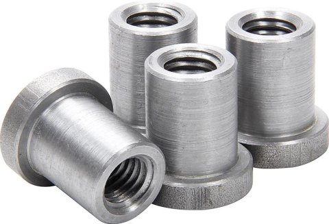 Allstar Performance Weld-On Nuts ALL18552 Nuts, Steel, Natural, 1/2 in.- 13, Set of 4