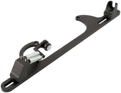 Allstar Performance Adjustable Throttle Brackets with Return Springs ALL54223 Bracket Springs, Adjustable, Carb Base Mount, Aluminum, Black, Edelbrock or 4150 Carb, Ford, Kit