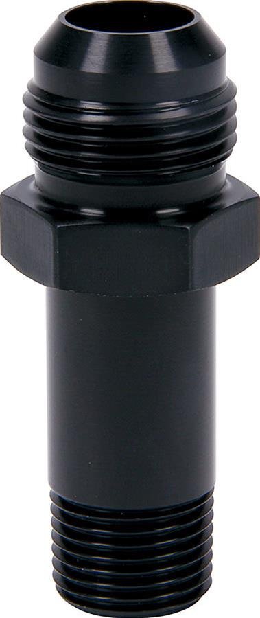 Allstar Performance Aluminum Oil Inlet Fittings ALL90044 Fitting, Adapter, AN to NPT, Straight, Aluminum, Black Anodized, -12 AN, 1/2 in. NPT, Each
