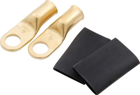 Allstar Performance Ring Terminals ALL76118 Battery Cable Teminal, Eyelet, 5/16 in., Brass, 4-Gauge, Pair