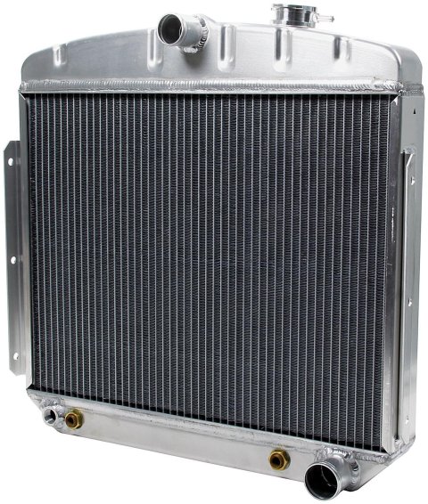 Allstar Performance Chevy Aluminum Radiators ALL30005 Radiator, Exact Fit, Aluminum, Natural, Chevy, Passenger Car 1955-56, Mounts in Front of Core Support, Each