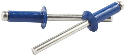 Allstar Performance Small Head Rivets ALL18135 Rivets, Blind Rivets, 3/16 in. Rivet, 3/8 in. Head, Aluminum, Chevron Blue, Set of 250