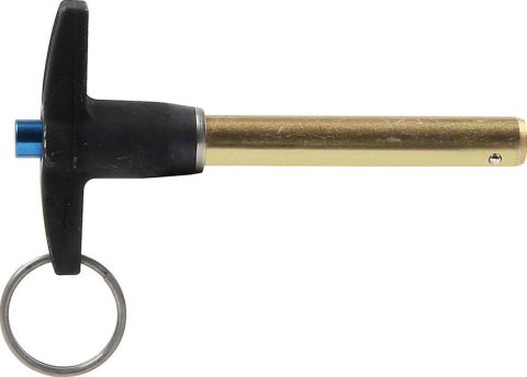 Allstar Performance Quick-Release Pins ALL60312 Pin, Quick-Release, 18,400 lbs. Double Shear Load, 4130 Steel, Gold Iridited, 3/8 in. Diameter, 2 in. Length, Each