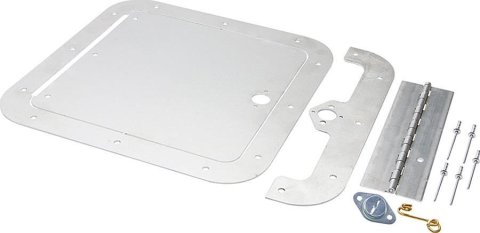 Allstar Performance Access Panels ALL18531 Deck Lid, Aluminum, Natural, Square, 8 in. x 8 in. Door, Universal, Kit