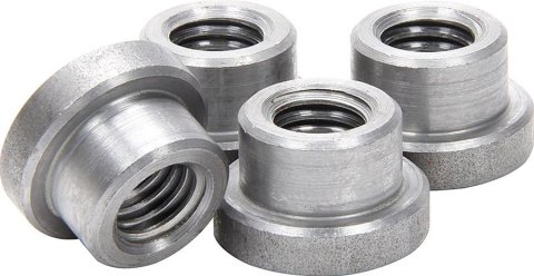 Allstar Performance Weld-On Nuts ALL18551 Nuts, Steel, Natural, 1/2 in.-13, Set of 4