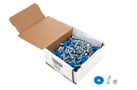 Allstar Performance Countersunk Bolt Kits ALL18683-50 Body Fasteners, Plastic Kit 1/4 in x 1 in, Blue
