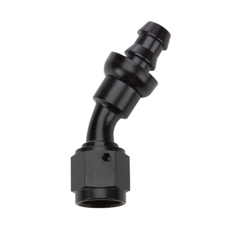 Allstar Performance Hose Ends ALL49423 End Pushlock Black Aluminum 30 Deg Elbow -8