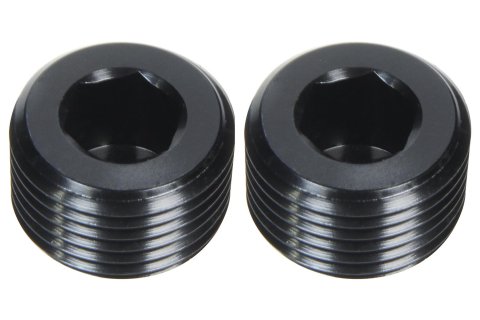 Allstar Performance NPT Plug Fittings ALL49800 Fitting, Plug, Aluminum, Black Anodized, 1/16 in. NPT, Male Threads, Pair