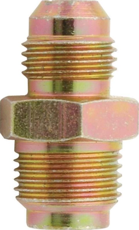 Allstar Performance Power Steering Fittings ALL48215 Fitting, Adapter, AN to Inverted Flare, Straight, Steel, Gold Iridited, -6 AN, 5/8 in.-18, Inverted Flare, Each