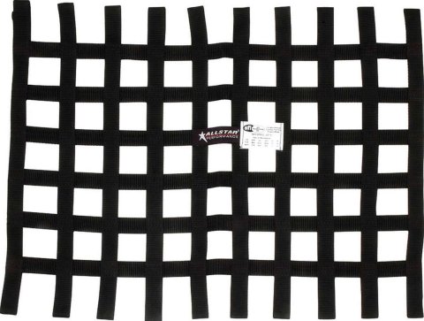 Allstar Performance Loop-Style Window Nets ALL10295 Net, Loop Style, Black, Polypropylene, Ribbon, Rectangle, 18 in. x 24 in., Each