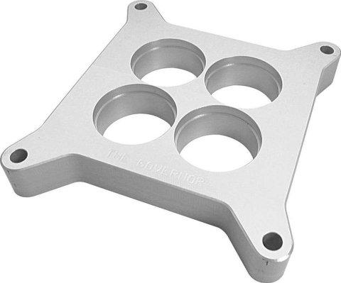 Allstar Performance Adjustable Base Plates ALL26060 Carburetor Restrictor Plate, Aluminum, 4-Hole, 1 in. Thick, Adjustable, Each