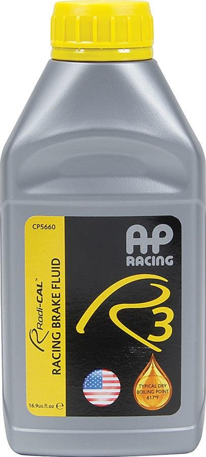 Allstar Performance AP Radi-CAL R3 Brake Fluid ALL78116 Fluid, DOT 4, Extreme Hi-Temperature, 608 Degrees Fahrenheit, 16.9 fluid oz. Bottle, Each