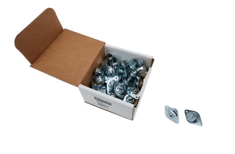 Allstar Performance Flush Head Self-Ejecting Button Fasteners ALL19112 Quick Fasteners, Complete Fastener, Steel, Cadmium Plated, 7/16 in. Self-Ejecting, Flush, 0.550 in., Set of 50