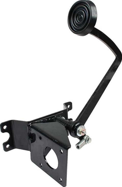 Allstar Performance Universal Brake Pedal Assemblies ALL41015 Assembly, Side Mount, Steel, Black, Round Pedal, Black Rubber Pad, Each