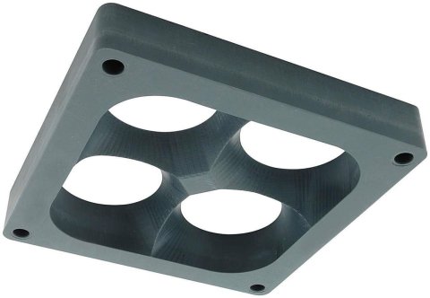 Allstar Performance Drag Hi-Flow 1 Inch Carburetor Spacer ALL25996 Carb Spacer, Hi-Flow, 4-hole Style, Phenolic Plastic, in. Thick, 4-barrel Dominator Mounting, Each