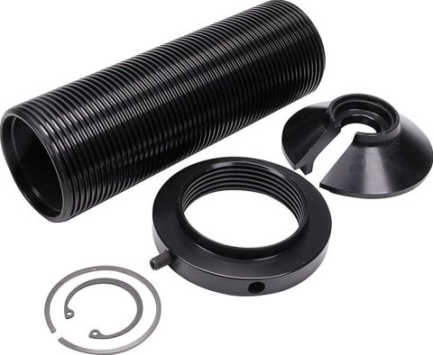 Allstar Performance Coilover Sleeves ALL64136 coil-over kits fit 2 in steel bodied shocks and include everything to assemble one complet