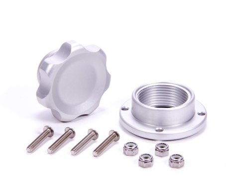 Allstar Performance Fill Plug Kits ALL36180 Kit, 1 1/2 in. -12, Billet Aluminum Cap, Bolt-On, Silver Anodized, 1.500 in. Diameter Cap, Kit
