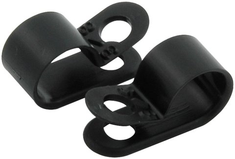 Allstar Performance Nylon Line Clamps ALL18312-50 Hose Mounting Clamps, Nylon, One 3/8 in. Diameter Hole, Set of 50