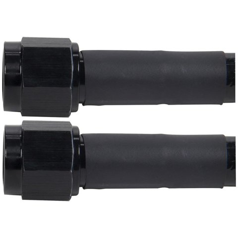 Allstar Performance Coated Stainless Steel Lines ALL48465-192 AN Hose Hose Assemblies, -6 AN Size, Braided Steel, Straight Female Threads Ends, Black Aluminum Fittings, 192 in. Hose Length, Each