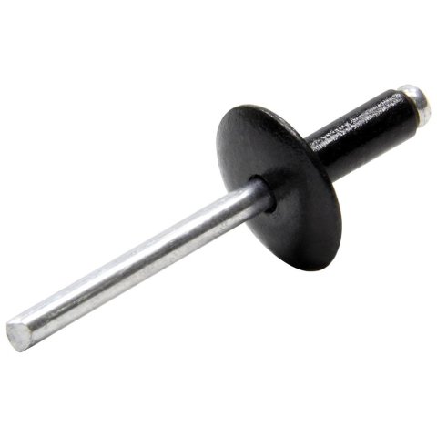 Allstar Performance Large Head Rivets ALL18053 Rivets, Blind Rivet, 3/16 in. Rivet, 5/8 in. Head, Aluminum, Black, Set of 250