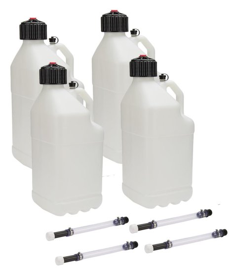 5 Gallons Allstar Performance Gallon Square Utility Jug ALL40120-4 Jug, Square, 5.0 Gallons, Vented, Plastic, Clear, Set of 4