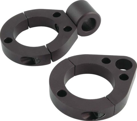 Allstar Performance Clamp-On Kits ALL10221 Roll Bar Clamps, Window Net, 1.500 in. Diameter, Aluminum, Black, Pair