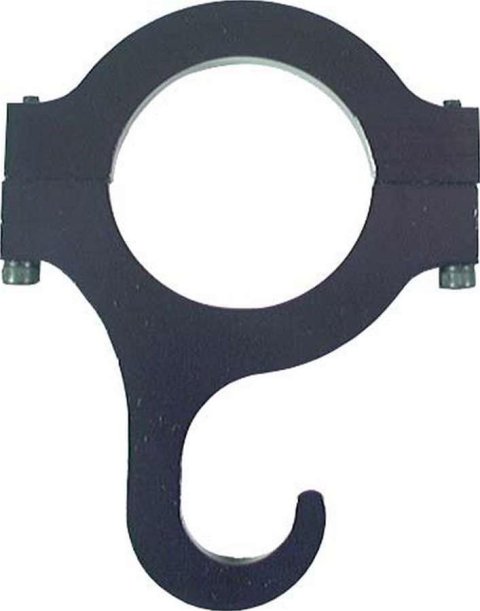Allstar Performance Helmet Hooks ALL10228 Hook, Aluminum, Black Anodized, Clamp-On, 1 1/2 in. Tubing, Each
