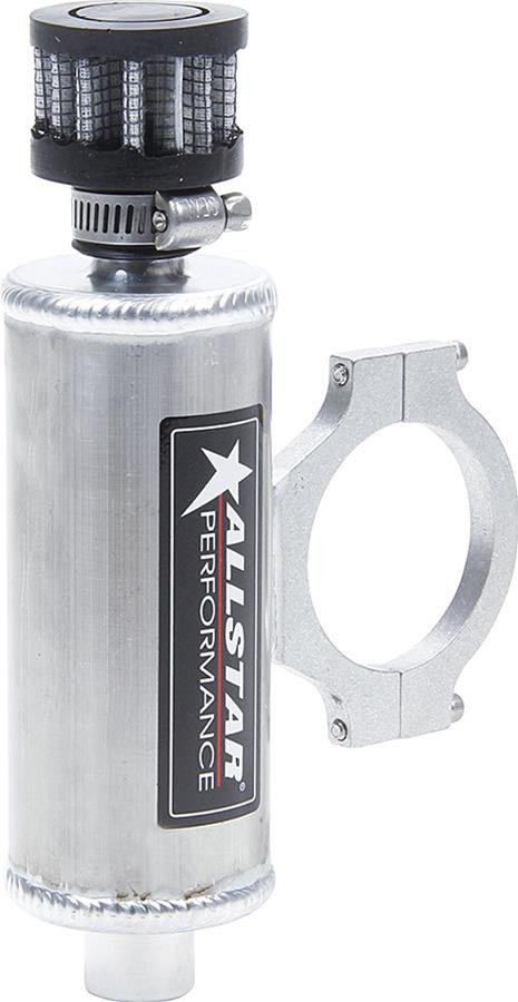 Allstar Performance Mini Breather Tanks ALL36141 Oil Tank, Round, Aluminum, Natural, Universal, Each