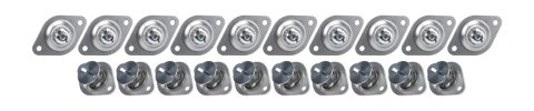 Allstar Performance Flush Head Self-Ejecting Button Fasteners ALL19110 Quick Fasteners, Complete Fastener, Steel, Cadmium Plated, Self-Ejecting, Slotted, 0.550 in., Set of 10
