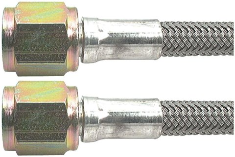 Allstar Performance Braided Steel Lines ALL46400-60 Brake Hoses, Individual, Brake Lines, Assembled, -4 AN, Stainless Outer, Straight -4 AN Female Threads Ends, 60 in. Length, Each
