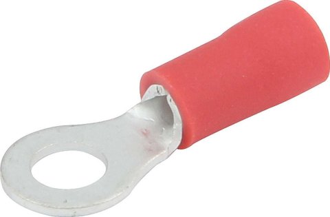 Allstar Performance Terminal Connectors ALL76032 Electrical Wiring Connectors, Tin Plated Copper, #8 Stud Ring, Male, PVC Insulated, 18-22 Gauge, Set of 20
