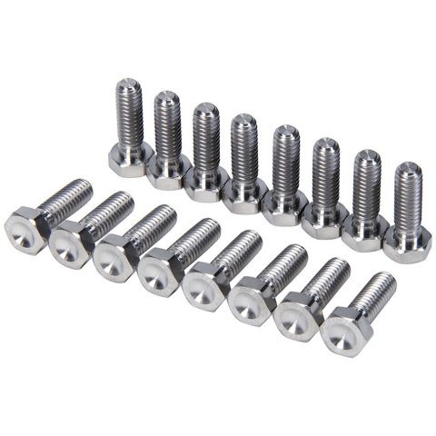 Allstar Performance Fastener Hardware Assortments ALL17000 kit includes (16) 5/16 in-18 x 1 in titanium bolts.