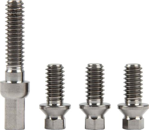 Allstar Performance Fastener Hardware Assortments ALL17006 kit includes (1) titanium pinch bolt and (3) titanium pinch bolt adapters.