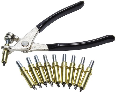 Allstar Performance Cleco Plier and Pin Kits ALL18225 Pliers, 3/16 in Diameter Pins, set of 10, Kit