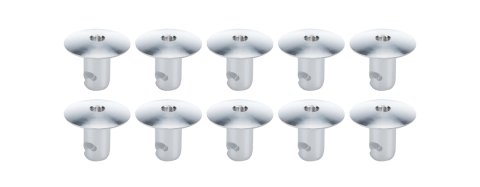 Allstar Performance Oversized Oval Head Button Fasteners ALL19180 Quick Fasteners, Button, Allen Head, Aluminum, Cadium Plated, 0.44 in. Shank Diameter, 0.50 in. Shank Length, Set of 10