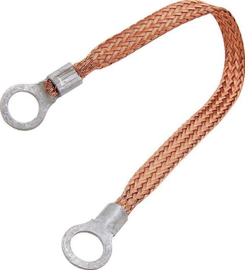 Allstar Performance Ground Straps ALL76328-6 Strap, 12-gauge, Copper, 1/2 in. Ring Terminals, 6.00 in. Length, Each
