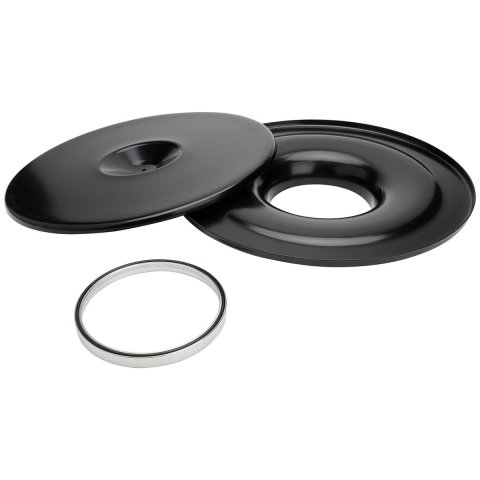 Allstar Performance Aluminum Air Cleaners ALL25951 Cleaner, 14 in. Diameter, Round, Flat Base, Aluminum, Black, 1/2 in. Spacer, Each