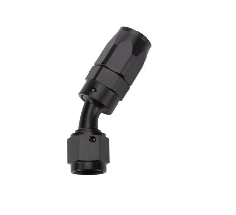Allstar Performance Hose Ends ALL49322 Fitting, End, 30 Degree, -6 AN to -6 AN Female, Aluminum, Black, Each