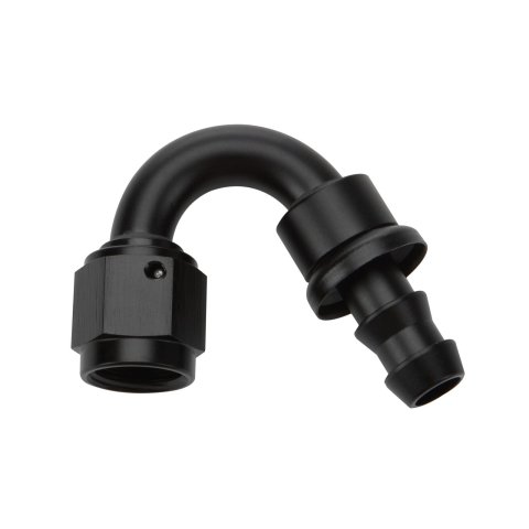 Allstar Performance Hose Ends ALL49473 End Pushlock Black Aluminum 150 Deg Elbow -8