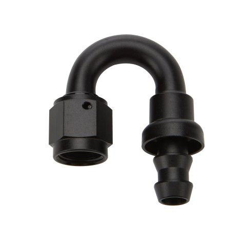 Allstar Performance Hose Ends ALL49484 End Pushlock Black Aluminum 180 Deg Elbow -10