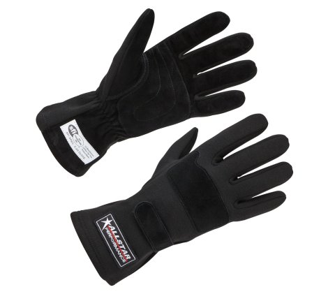 Allstar Performance Double-Layer SFI 3.3/5 Driving Gloves ALL915011 Gloves, Double Layer, SFI-3.3/5, Aramid, Black, Small. Pair