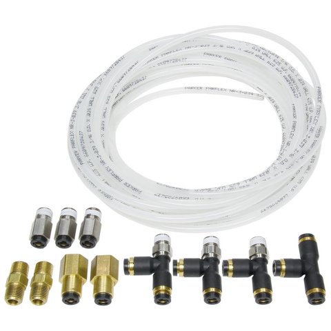 Allstar Performance Deluxe Nylon Brake Line Kits ALL48019 Pressure Gauge Installation Kit, Race Only, Nylon, 30 ft. Length, Fittings, Kit