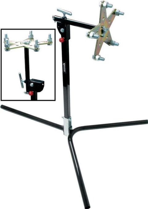 Allstar Performance Tire Prep Stands ALL10555 Stand, Steel, Black, 5 x 10.25 in., 5 x 5.00 in. Bolt Patterns, Kit